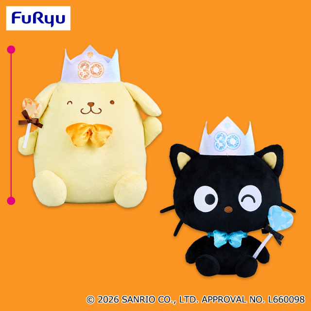 サンリオキャラクターズ 30thアニバーサリーBIGぬいぐるみ～ポムポムプリン・チョコキャット～