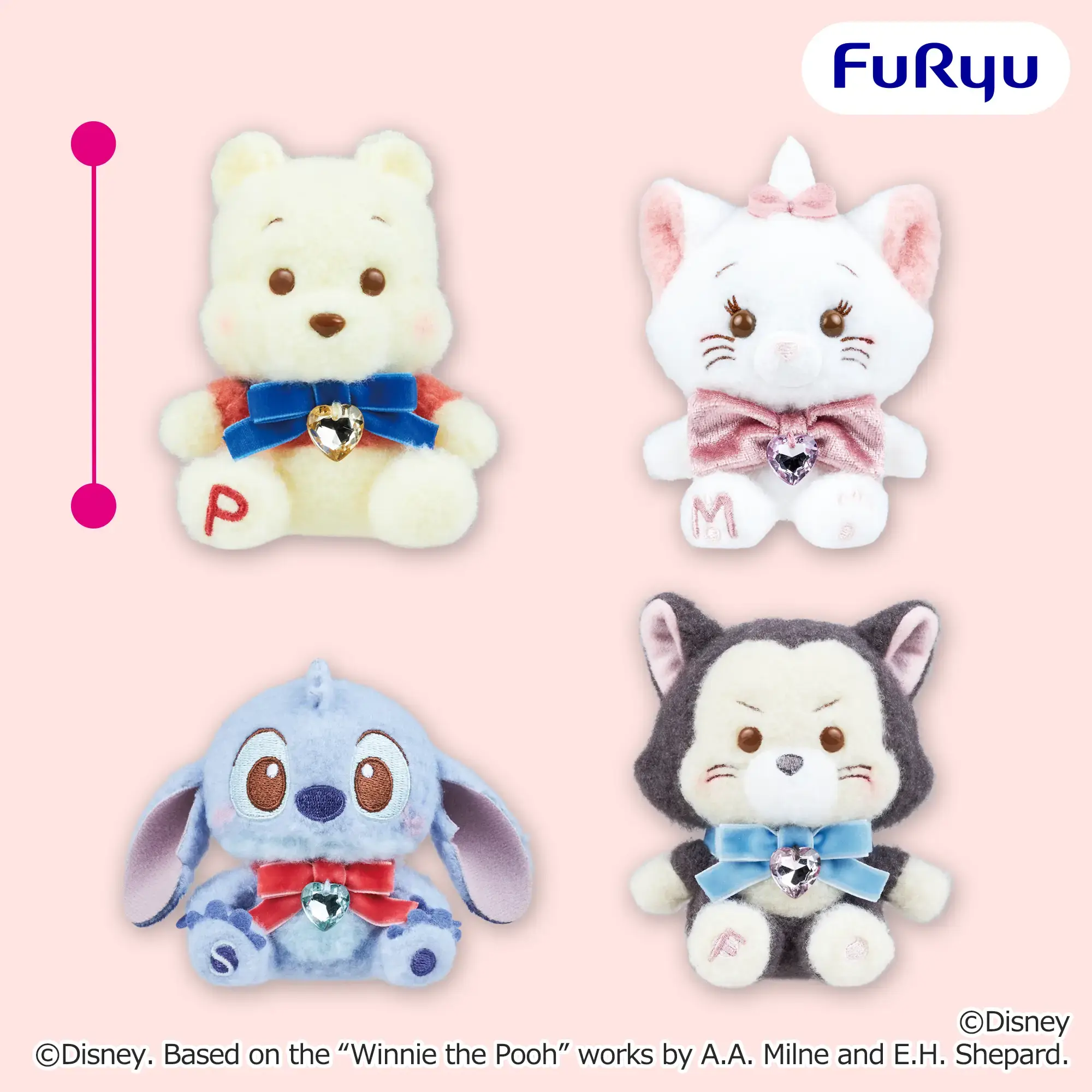 ディズニーキャラクター ミルキーボア ビジュー&リボンマスコット