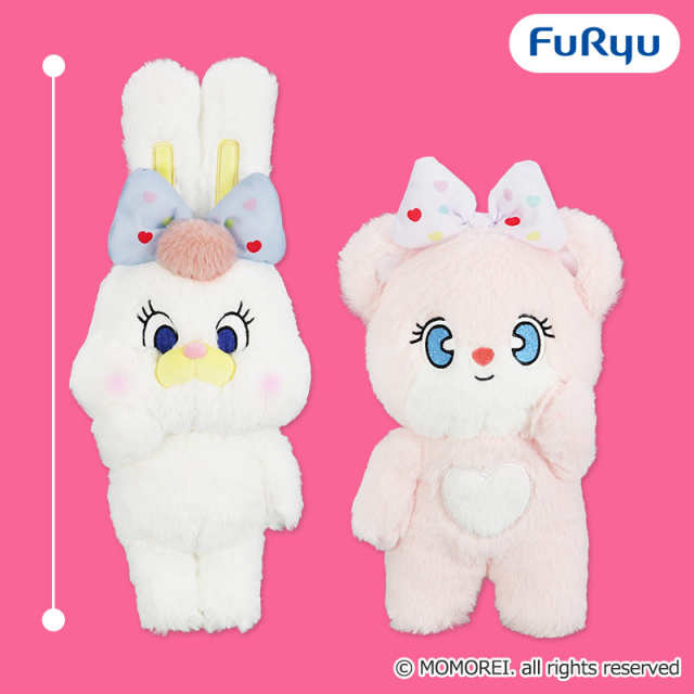 MOMOREI カラフルハートリボンBIGぬいぐるみ