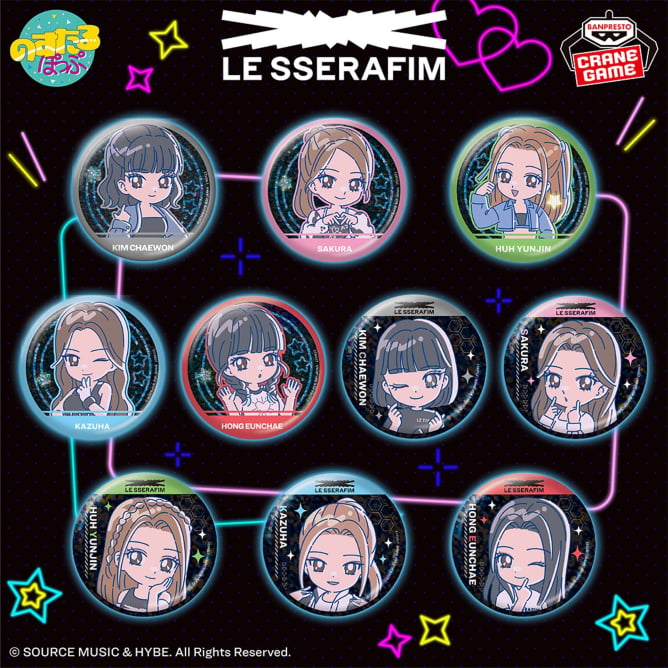 LE SSERAFIM のすたるぽっぷ ホログラム缶バッジ