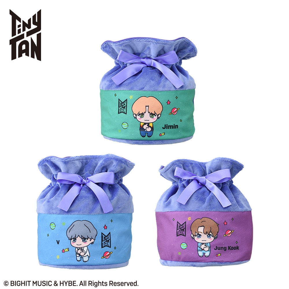 TinyTAN　ふわふわ巾着ポーチ～DNA～ “Jimin&V&Jung Kook”