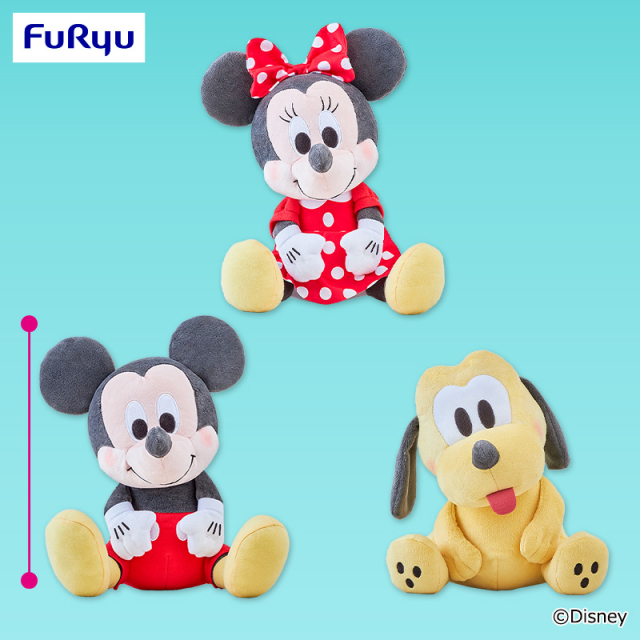 ミッキー＆フレンズ こてっとぺったん BIGぬいぐるみ ～ミッキーマウス・ミニーマウス・プルート～