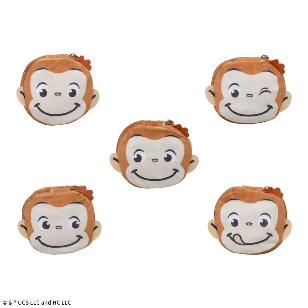 おさるのジョージぽってりフェイスポーチ付エコバッグ