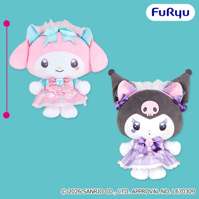 マイメロディ・クロミ ねこみみメイドカフェBIGぬいぐるみが登場予定