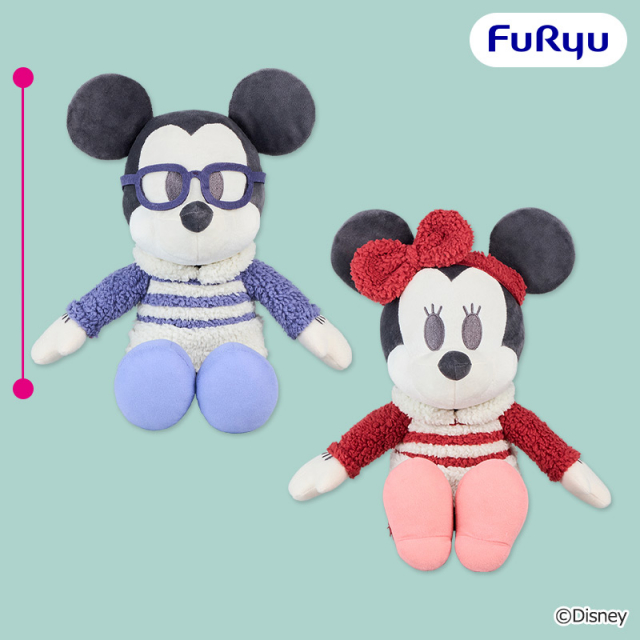 ミッキーマウス＆ミニーマウス デココレ もこもこパジャマBIGぬいぐるみ