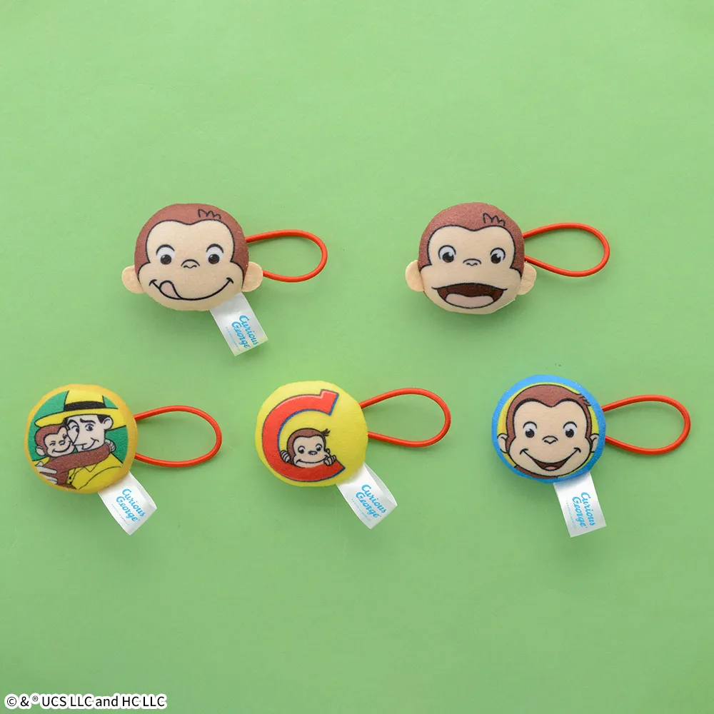 おさるのジョージマスコットへアゴム
