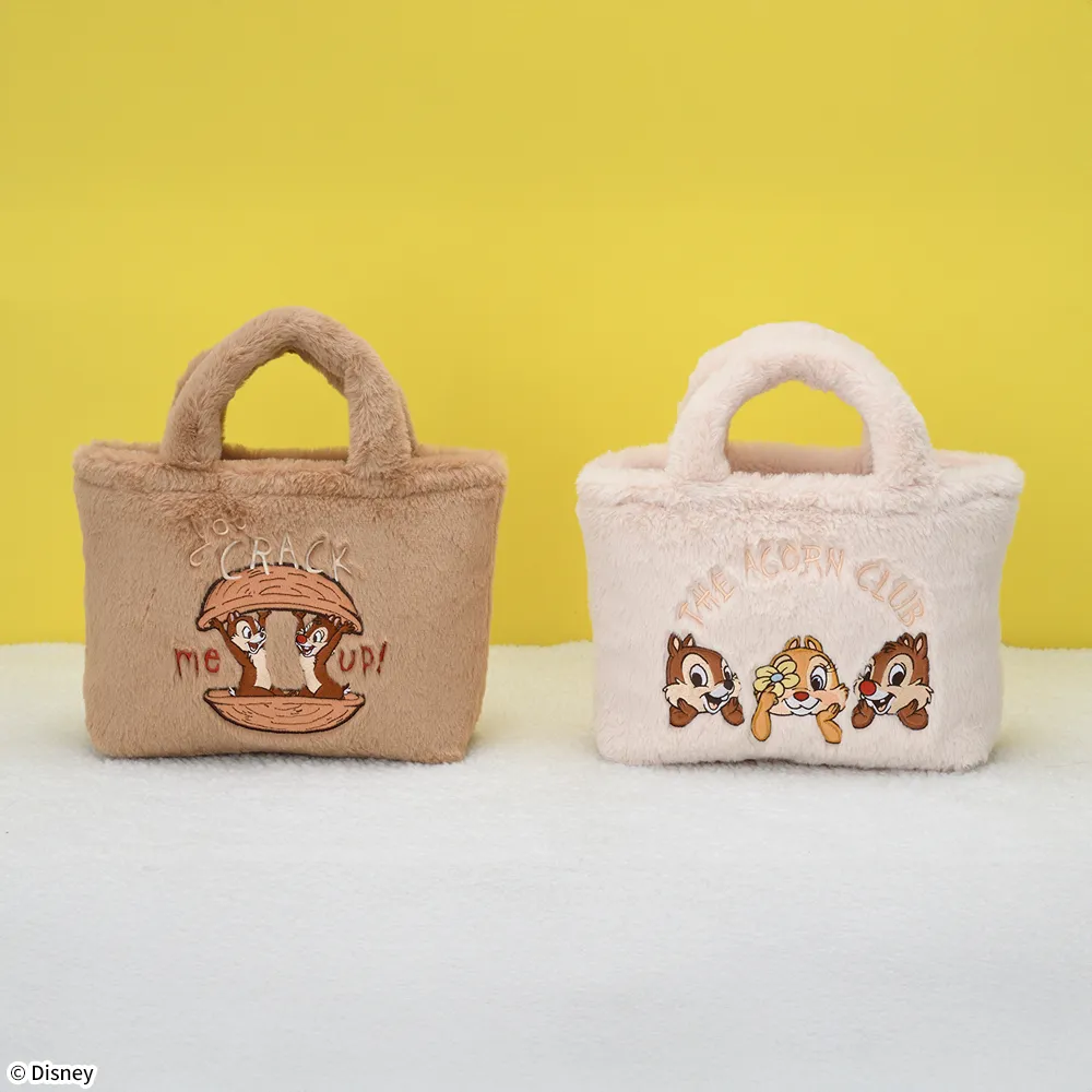 チップ&デール&クラリスプラチナムザッカふわふわバッグ~FluffyCuties~
