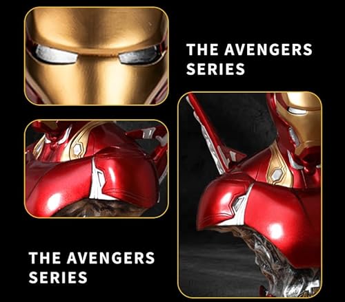 GERRBGンマン マーク50 バストフィギュア マーベル アベンジャーズ バスト レジンモデル スタチュー (38CM,B取り外し可能で調整可能)