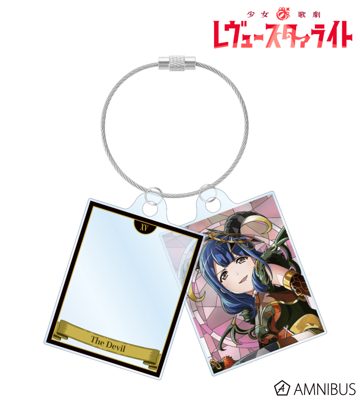 花柳 香子 Aure Glass 2連ワイヤーアクリルキーホルダー