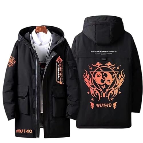 原神 ダウンジャケット ジャケット コスプレ 衣装 パーカー厚手 長袖 雷電将軍 神里綾華 甘雨 Hu Tao 胡桃 印象パーカー 防風 コートフード付き スウェット 衣装 おしゃれ カジュアル 柔らかい 学生 大人服 日常着 トップス 秋冬用 衣装 グッズ 誕生日 運動 秋冬服 通勤 学生 男女兼用 (C,コットンM)