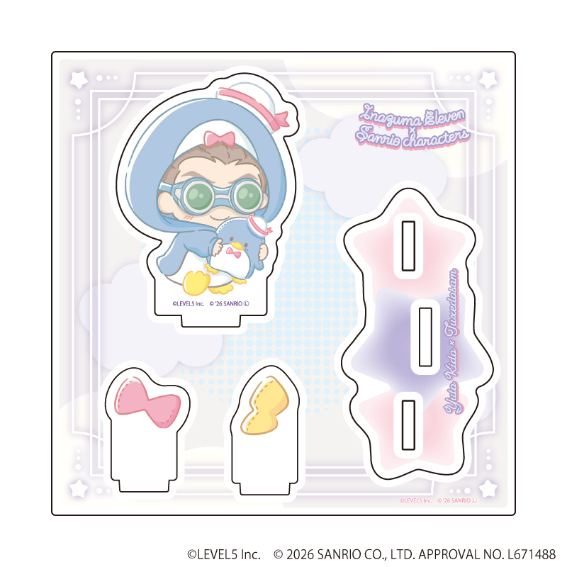 イナズマイレブン×サンリオキャラクターズ_アクリルスタンドプレート36/鬼道有人×タキシードサム(コラボイラスト)