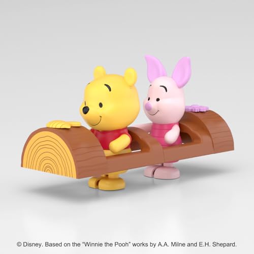 青島文化教材社 楽プラ トコトコ No.DP-15 くまのプーさん プー＆ピグレット 色分け済みプラモデル