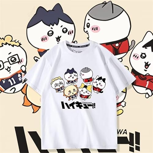 [Garbha] DSCOS-TOYS ハイキュー！！グッズ ちいかわ 半袖 ハイキュー！！ Tシャツ 大きいサイズ 夏服 コスプレ衣装 Cosplay コスチューム 変装 仮装 プレゼント 学園祭
