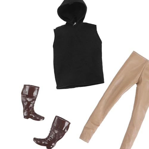 Pegciuho ミニチュアドールシャツ ドール服 トレンディー アクションフィギュア衣装 簡単着替え DIYアクセサリー ギフト用途に適用, Style E