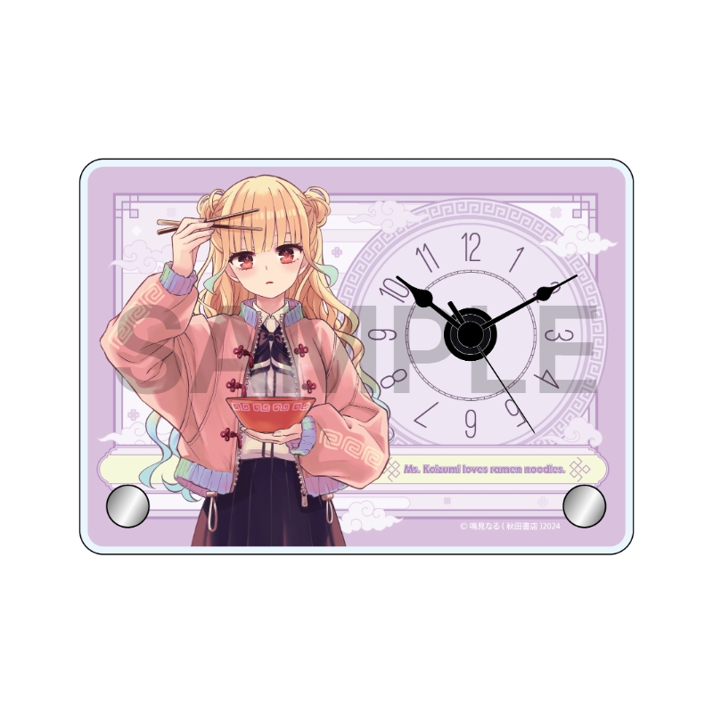 ラーメン大好き小泉さん ミニアクリルクロック チャイナブルゾン ver.【催事商品】