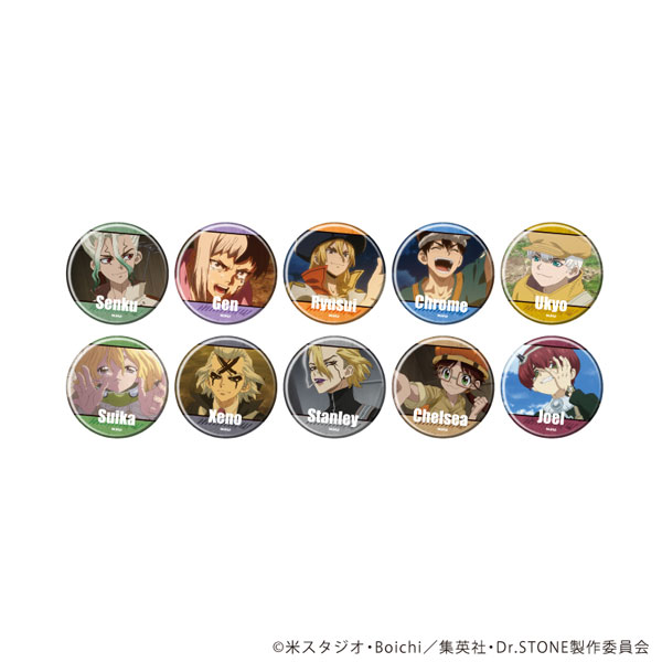 缶バッジ「Dr.STONE」42/場面写イラスト 10個入りBOX
