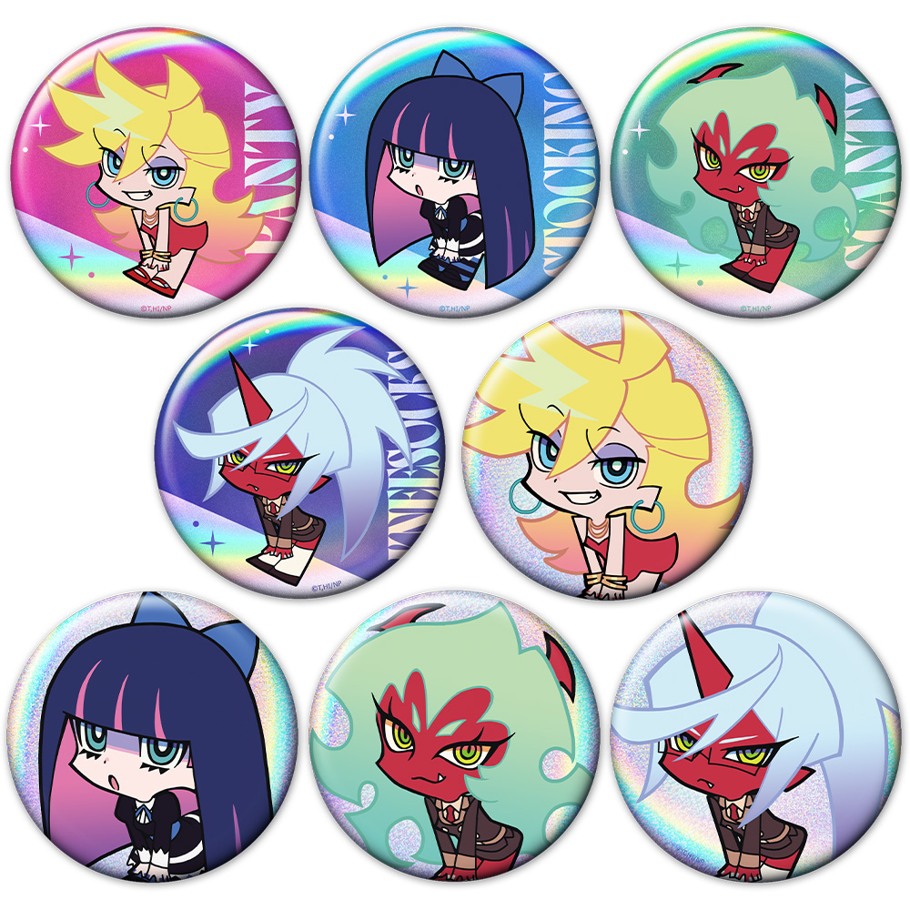 New PANTY & STOCKING with GARTERBELT_つんぴっつトレーディングホログラム缶バッジ【BOX／8個入り】