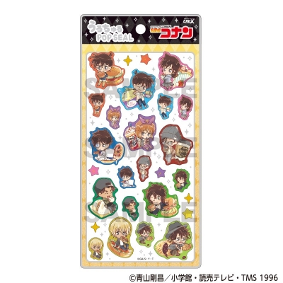 【グッズ-ステッカー】名探偵コナン うるちゅるPOP SEAL きゃらペコ ジャンクフード