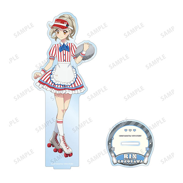 アイカツ! 10th STORY ~未来へのSTARWAY~ 描き下ろし 黒沢凛 レトロストライプver. BIGアクリルスタンド