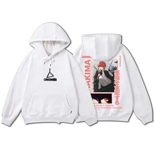 チェンソーマン パーカー 長袖 マキマ 早川アキ パワー ナース レゼ デンジ コベニ キャラクター グッズ スポーツ 春 秋 冬 ハロウィンクリスマス イベント 学園祭 文化祭 祭り 誕生日 プレゼント ギフト 学生 大人 贈り物 記念品 祝日 漫画 可愛い コスプレ小物 周辺 通学 通勤 (E,XL)