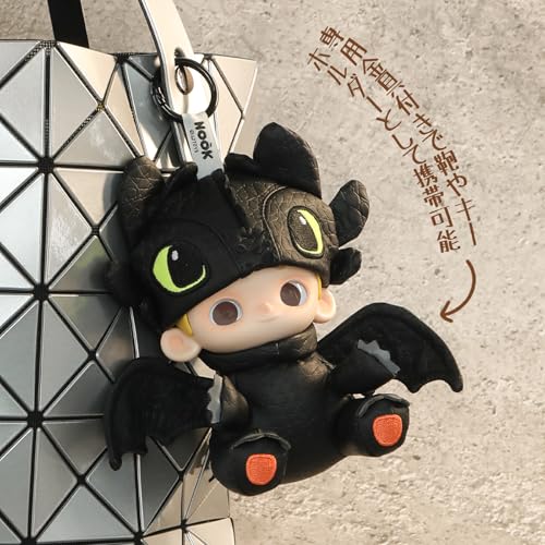 52TOYS NOOK(ヌーク) 限定版 NOOK×トゥースレス 公式コラボグッズ ぬいぐるみ バッグチャーム マスコット 可動関節 追視目機能 蓄光 レザー風 かわいい 癒し ソフト バレンタイン・ホワイトデー・クリスマスのプレゼントに最適 大人・女子に