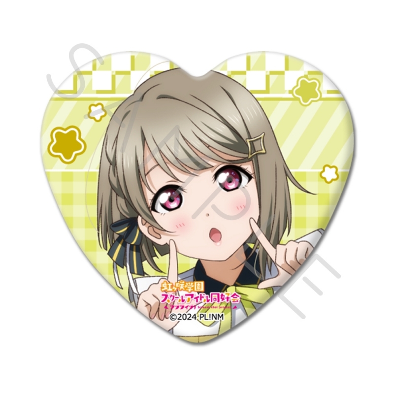 ラブライブ！虹ヶ咲学園スクールアイドル同好会 ハート型缶バッジ B(中須 かすみ)