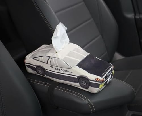 頭文字D 藤原とうふ店 車載ティッシュケース グッズ 家庭用ティッシュケース ティッシュカバー ぬいぐるみ 車 AE86 ティッシュボックス ふわふわ おしゃれ 多機能 車載用 飾り クリスマス 誕生日 プレゼント (車載用)