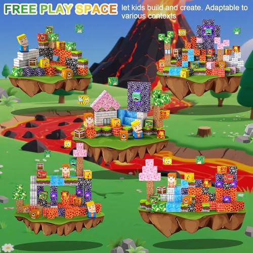 マグネットブロック 100 Pcs 磁石ブロック 磁石おもち マグネットおもちゃ 子供知育玩具 男の子女の子 学習教育用 建設玩具 誕生日プレゼント クリスマス ギフト 贈り物