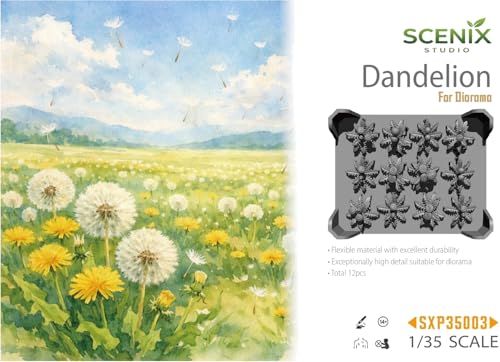 シーニックス・スタジオ 1/35 ジオラマアクセサリー タンポポ 12個入 3Dプリンター製キット SXP35003