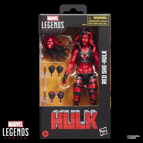 ハズブロ（Hasbro）MARVEL マーベルレジェンド・シリーズ ハルク レッド・シー・ハルク コミックス コレクター向け 6インチサイズ アクションフィギュア G2082 正規品