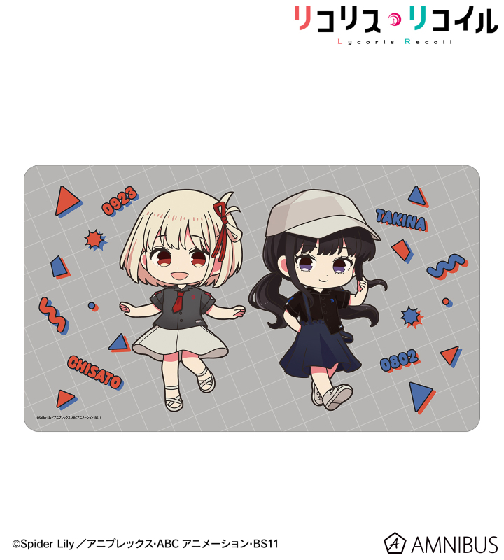 meagratiaコラボ 錦木千束&井ノ上たきな ちびキャラ マルチデスクマット ver.B