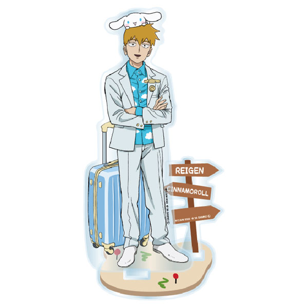 モブサイコ100 III × サンリオキャラクターズ(Travel Series) アクリルスタンド 霊幻新隆＆シナモロール