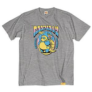 TVアニメ「らんま1/2」第2弾 ポップイラストTシャツ 5(早乙女乱馬 ＆ 玄馬(パンダ)) ミックスグレー L