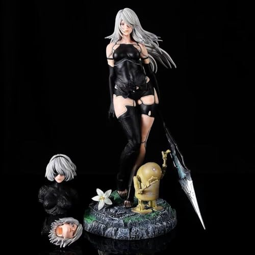 2B A2 フィギュア 美少女 人形 ダブルヘッド 約48cm 塗装済み完成品フィギュア 1/4スケール 可愛い プラスチック製 人気 おもちゃ 卓上置物 美少女 モデル コレクション