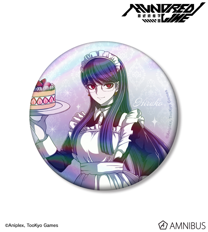 描き下ろし 雫原比留子 メイドver. 75mmオーロラ缶バッジ