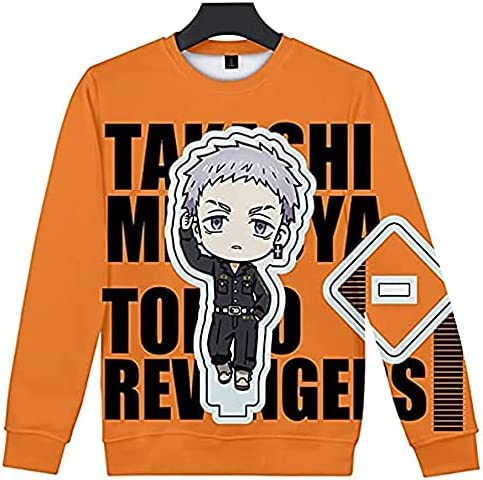OUHUAN 東京卍リベンジャーズ パーカー 長袖 トレーナー 子供用 大人用 春秋冬服 トップス スウェットシャツ プルオーバー コスプレ衣装 スウェット 佐野万次郎 龍宮寺堅 場地圭介 東京卍會 日常服 コスチューム スポーツウエア