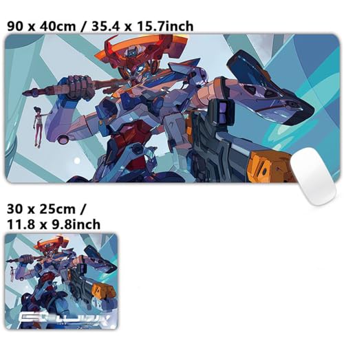 [SDCADQ]機動戦士 周辺 マウスパッド パソコンマット 耐久性が良い 大型 厚さ3 mm 機動戦士Gundam GQuuuuuuX 贈り物 生徒用 パソコンゲーム 滑り止め 汚れに強い キーボードパッド パソコンマット 非公式 (30*25*0.3cm,2)
