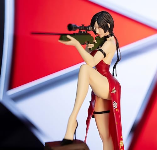 エイダ・ウォン フィギュア 1/6 34cm マスターピース コレクタードール シューティング アクション 人気ホラーゲーム 美女 エージェント 魅力 セクシー 赤い チャイナドレス コスチューム スパイ 女王 リアル 塗装済み ファン向け コレクション