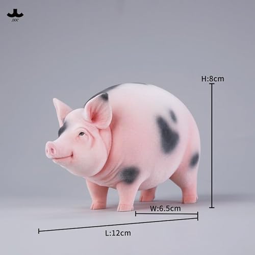 JXK 豚 12cm フロッキー加工 フィギュア リアル プラモデル 模型 オリジナル スタチュー 完成品 コレクション 情景 誕生日 プレゼント 装飾 撮影道具 インテリア 置物、343B [並行輸入品]