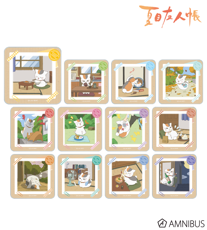 描き下ろしイラスト ニャンコ先生の1日ver. トレーディング アクリルコースター