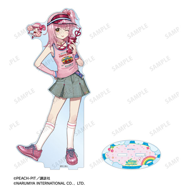 しゅごキャラ！ ナルミヤキャラクターズコラボ チェリ子さんイラスト 日奈森あむ ANGEL BLUE 特大アクリルスタンド