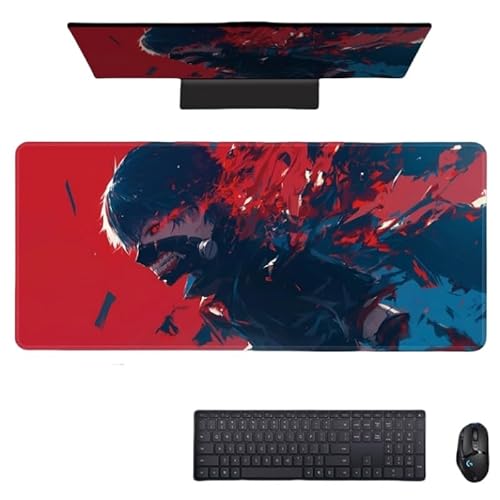 東京喰種 金木研 マウスパッド ゲーム/オフィス用マウスパッド 大型 東京喰種トーキョーグール グッズ テーブルマット キーボードマット コンピュータデスクマット パソコンマット 多用途 滑り止め プレゼント (色-11,70*30*0.3cm) [並行輸入品]