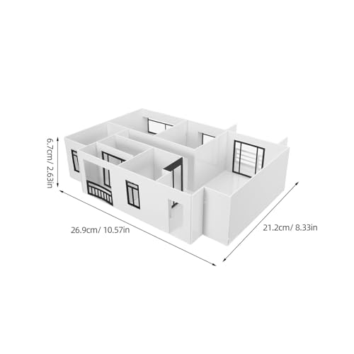 WOONEKY 1/50 建築模型キット 2ベッドルームアパートメントモデル DIY 建築模型材料パッケージ 寝室 キッチン バスルーム再現 砂場用スケール