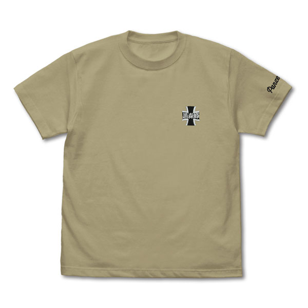 ガールズ＆パンツァー 最終章 黒森峰女学園 ワンポイント刺繍Tシャツ/SAND KHAKI-XL