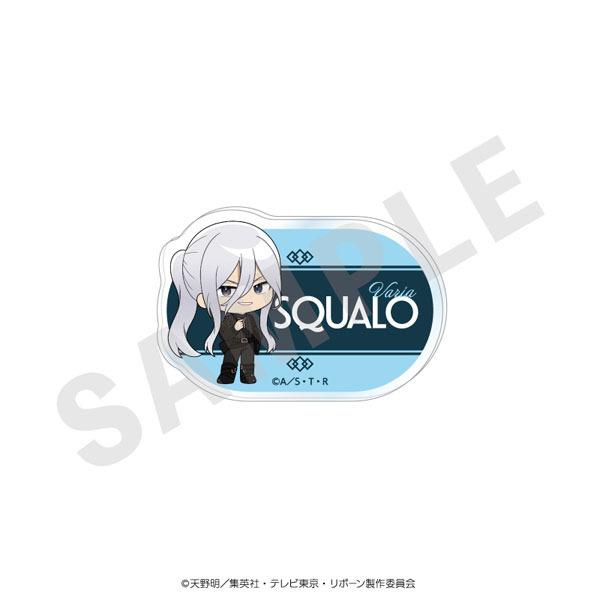 「家庭教師ヒットマンREBORN!」 ミニキャラ お名前バッジ ブラックニットコーデver.(スペルビ・スクアーロ(10年後))