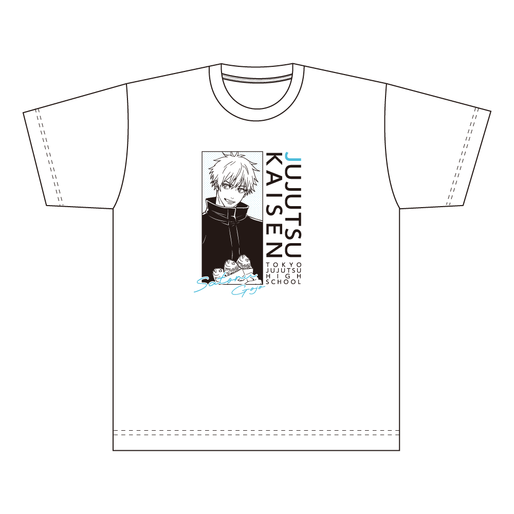 呪術廻戦 5周年_Lサイズ_描き下ろしTシャツ GiGOコラボ2026ver.／五条悟