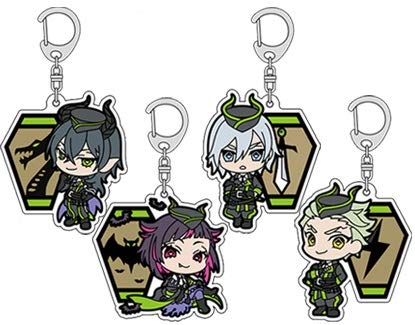 アニメイト限定 ディズニー ツイステッドワンダーランド アクリルキーホルダー2 ディアソムニア寮セット(マレウス&リリア&シルバー&セベク) 食玩