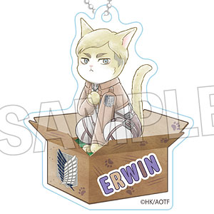 進撃の巨人 調査兵にゃん おなまえキーホルダー エルヴィン