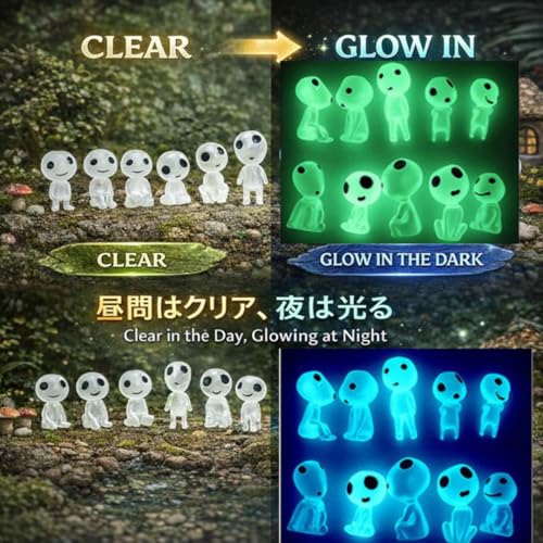 【BEAU LLASSANA】ガーデンエルフ フィギュア 20個セット ミニチュア樹脂人形 光る木の妖精 盆栽飾り 屋外装飾 インテリア オーナメント 緑10個 インディゴ10個