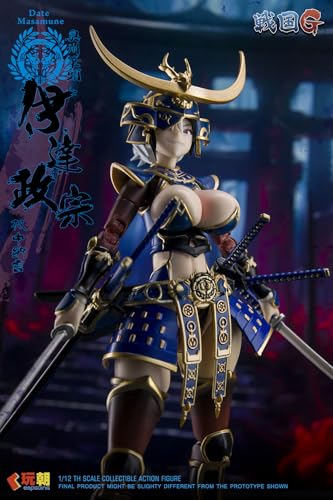 LEBOO 玩朝 KEEPGOING 1/12 戦国 G シリーズ 伊達政宗 塗装済み可動フィギュア 完成品